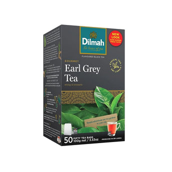 Dilmah Gourmet Earl Grey Black Tea Bags, 50 Count - Serendip Delights