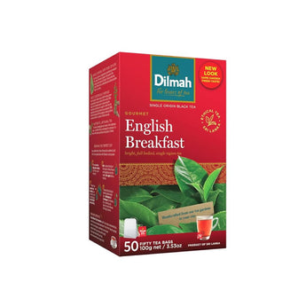 Dilmah Gourmet English Breakfast Black Tea Bags, 50 Count - Serendip Delights