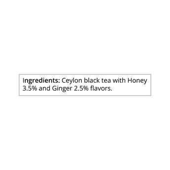 Dilmah Ginger And Honey Flavored Black Tea Bags, 20 Count, Ingredients - Serendip Delights