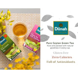 Dilmah Pure Green Tea Bags, 20 Count - Serendip Delights