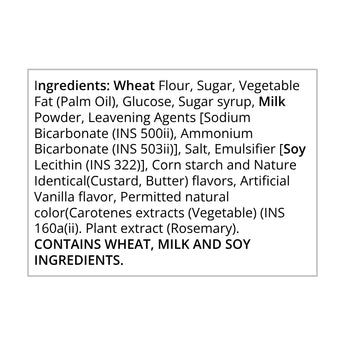 Maliban Custard Cream Biscuits, 100g, Ingredients - Serendip Delights