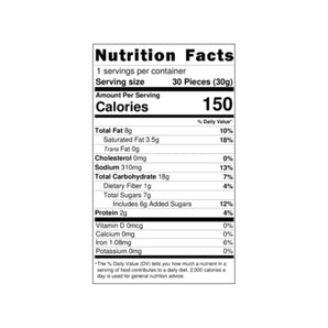 Munchee Savory Nuts Biscuits, 30g, Nutrition Facts - Serendip Delights